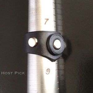 •HP!• Genuine Leather Ring Riveted size 7.5 Fuji